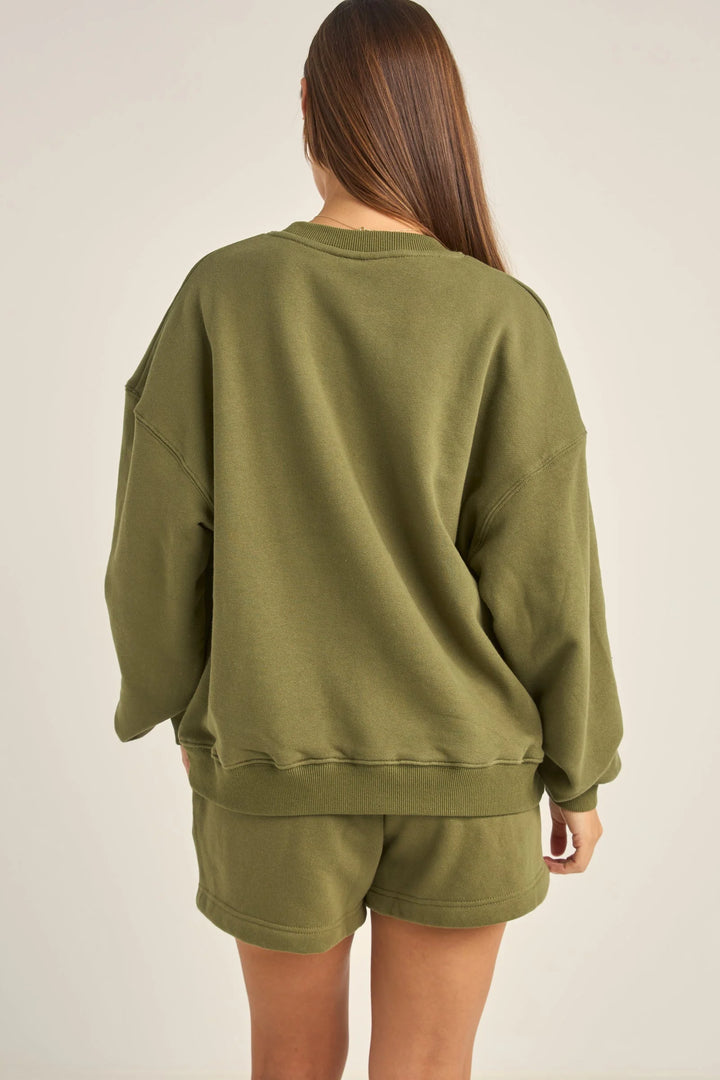 COLLEGE CREW NECK FLEECE