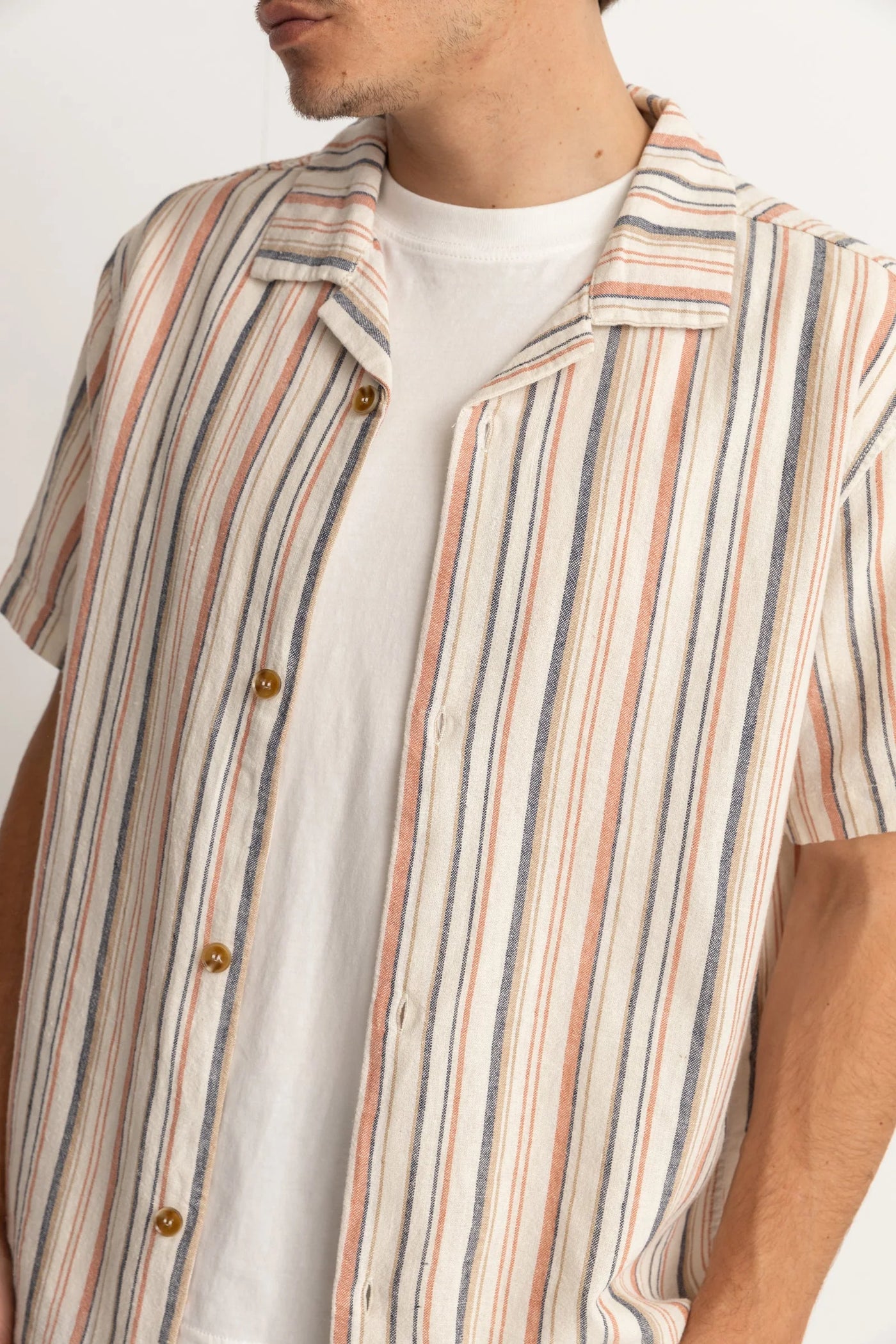 VACATION STRIPE SS SHIRT - NATURAL