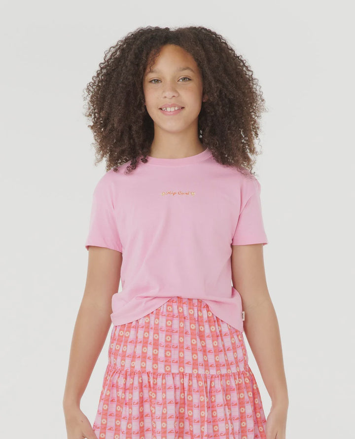 GIRLS SUNSET SKIES CROP TEE