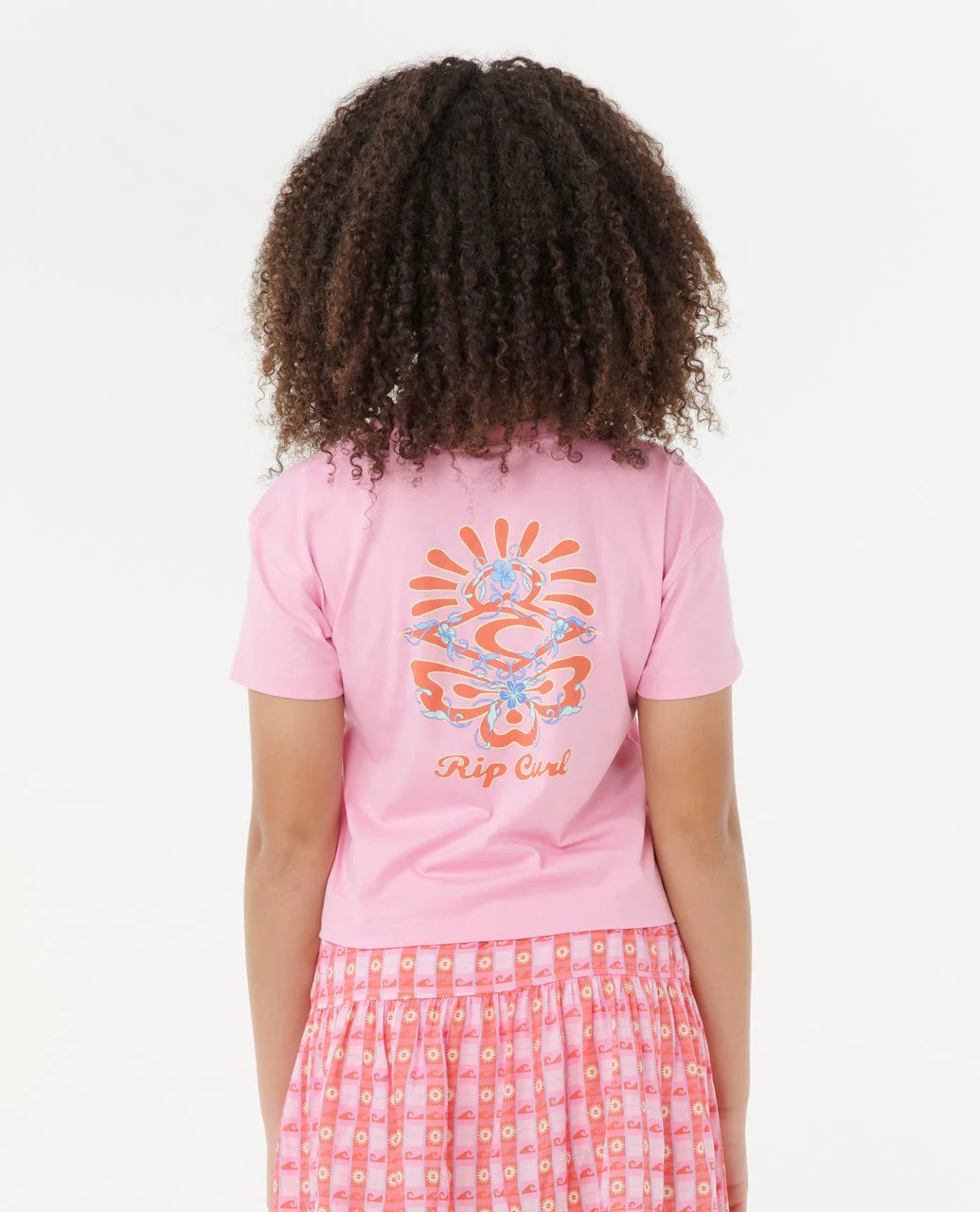 GIRLS SUNSET SKIES CROP TEE