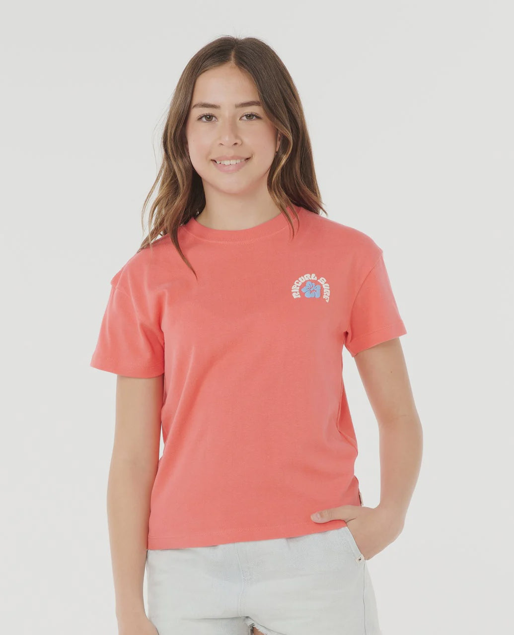 GIRLS LUXE SURF RELAXED TEE
