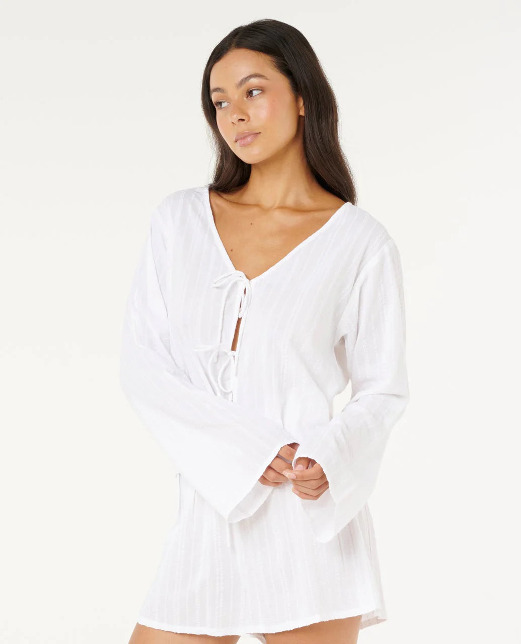 HAZE TIE FRONT L/S TOP