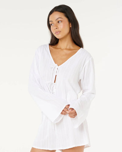HAZE TIE FRONT L/S TOP