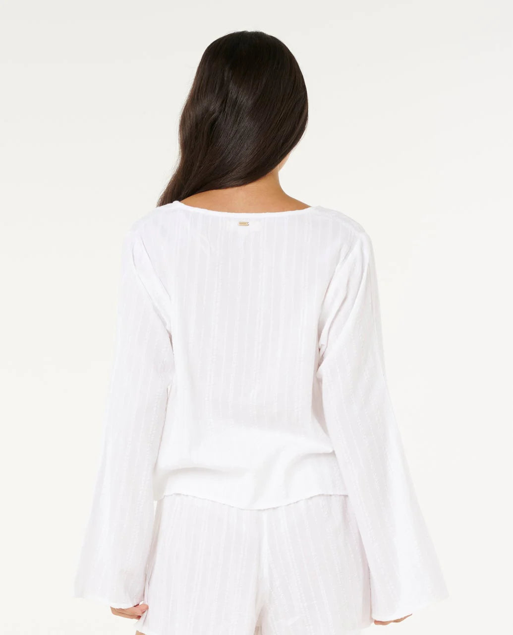 HAZE TIE FRONT L/S TOP