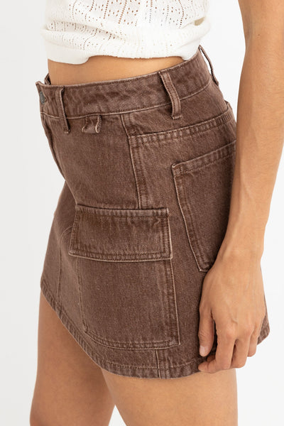 CARGO DENIM MINI SKIRT
