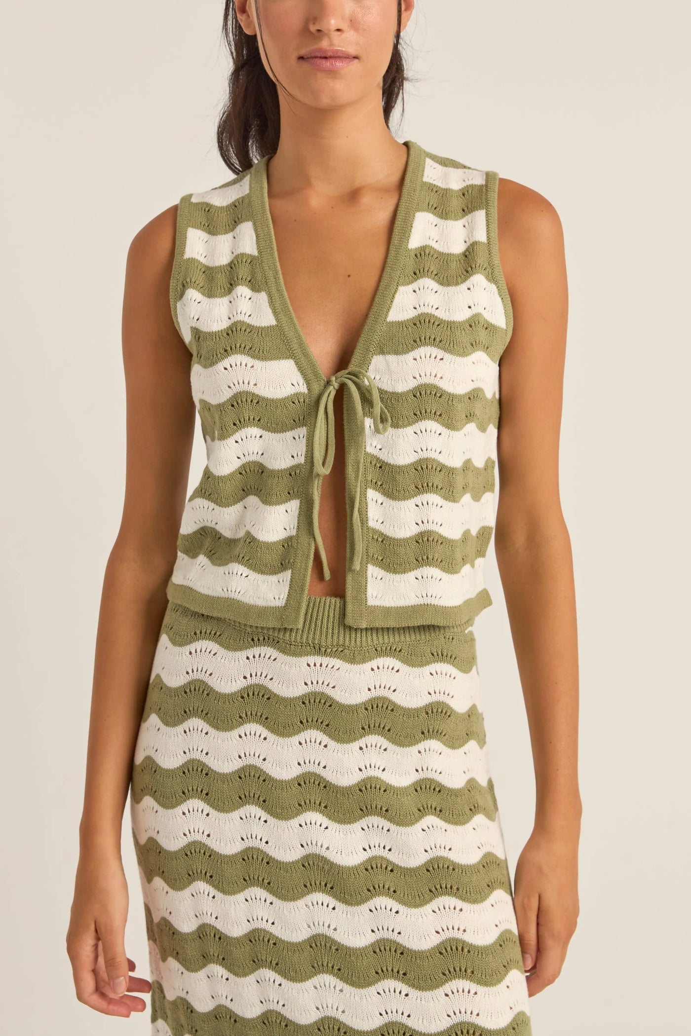 CARMEN STRIPE KNIT VEST