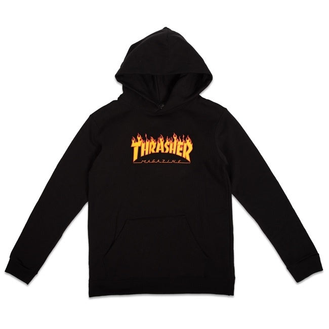 THRASHER FLAME LOGO HOOD - YOUTH