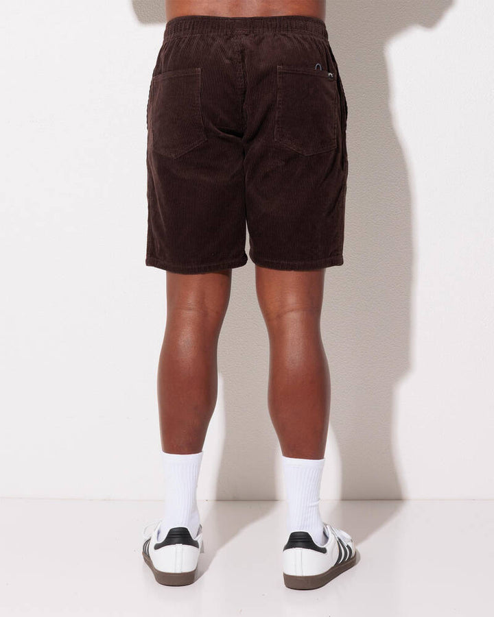 LARRY CORD WALKSHORT - COFFEE