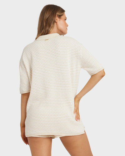 SUN BUBBLE STRIPE KNIT SHIRT