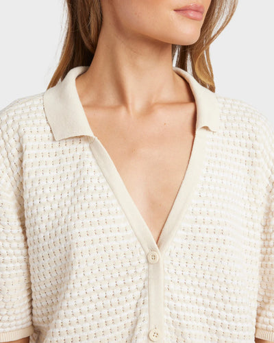 SUN BUBBLE STRIPE KNIT SHIRT