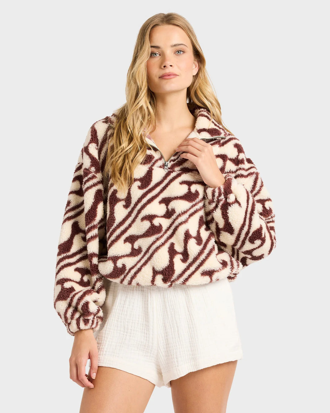 DARK WAVE HALF ZIP CREW - LADIES