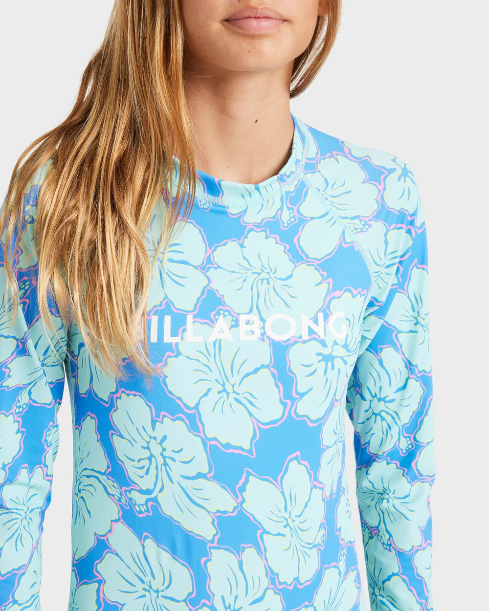 GIRLS HAPPY HIBISCUS LS BODYSUIT