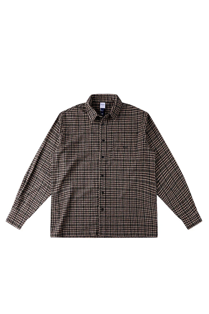 PLAID OFF TRACK SHIRT BROWN