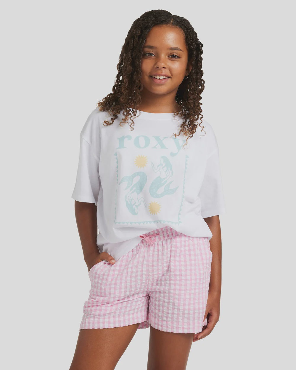 GIRLS DAISY CHECK SHORTS
