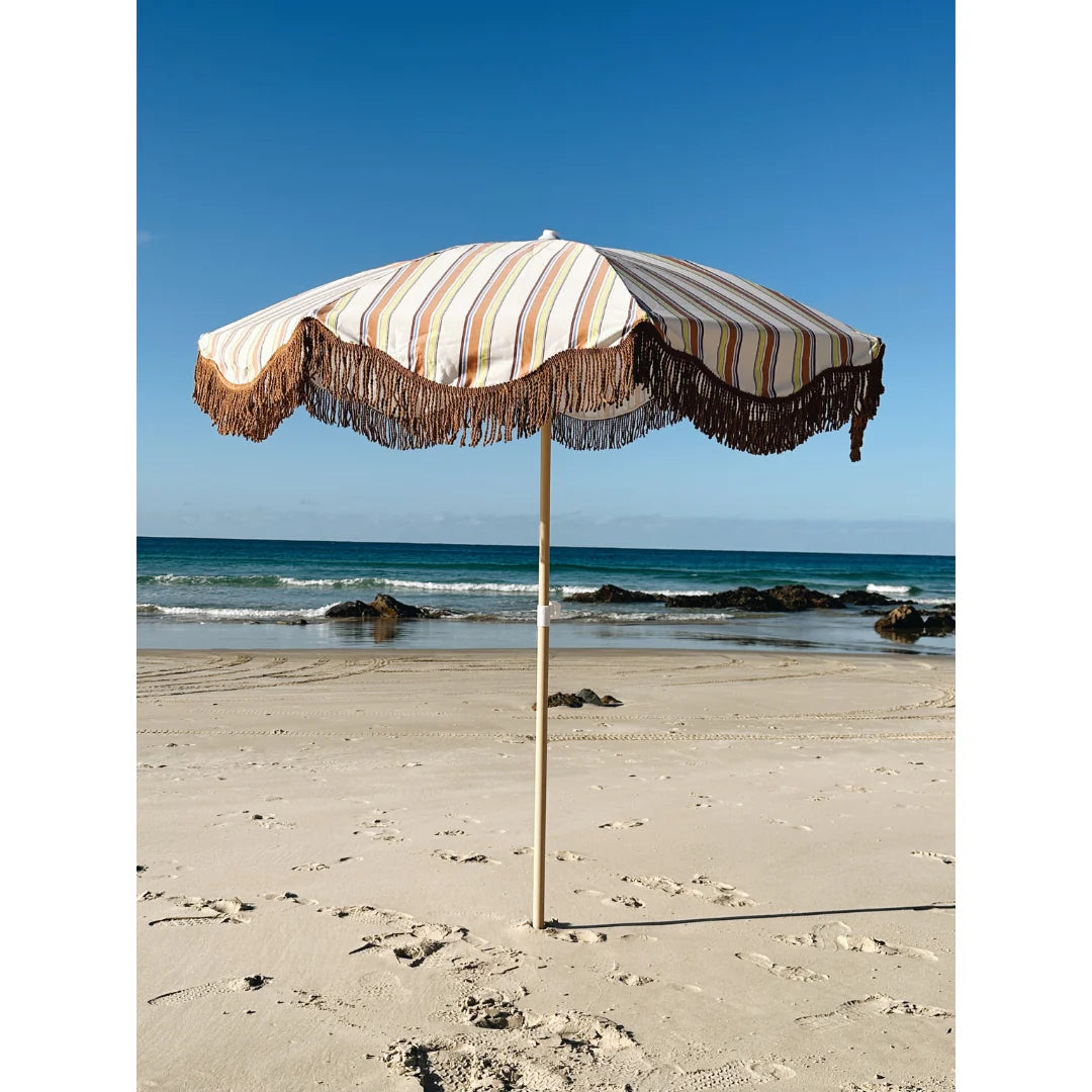 VINTAGE STRIPE BEACH UMBRELLA