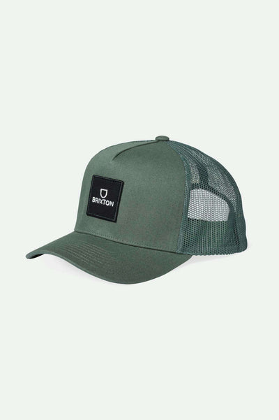 BRIXTON ALPHA BLOCK TRUCKER HAT