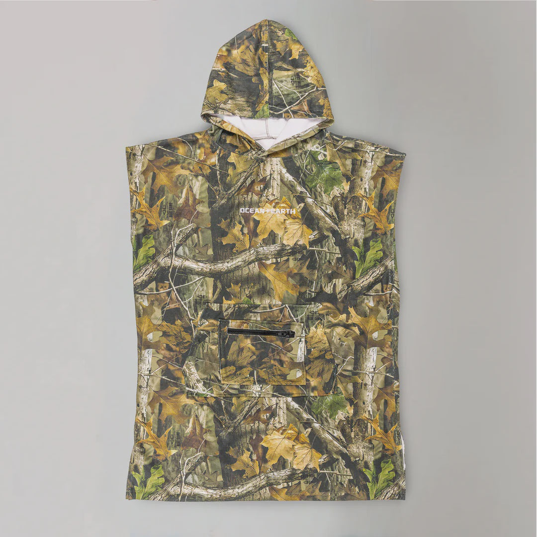 YOUTH REAL CAMO HOODED PONCHO