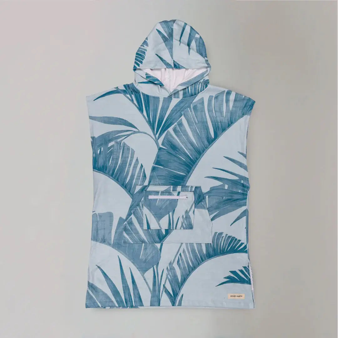 YOUTH PALM HOODED PONCHO