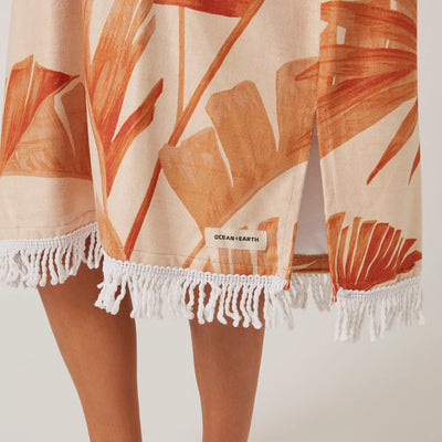 LADIES PALM HOODED PONCHO