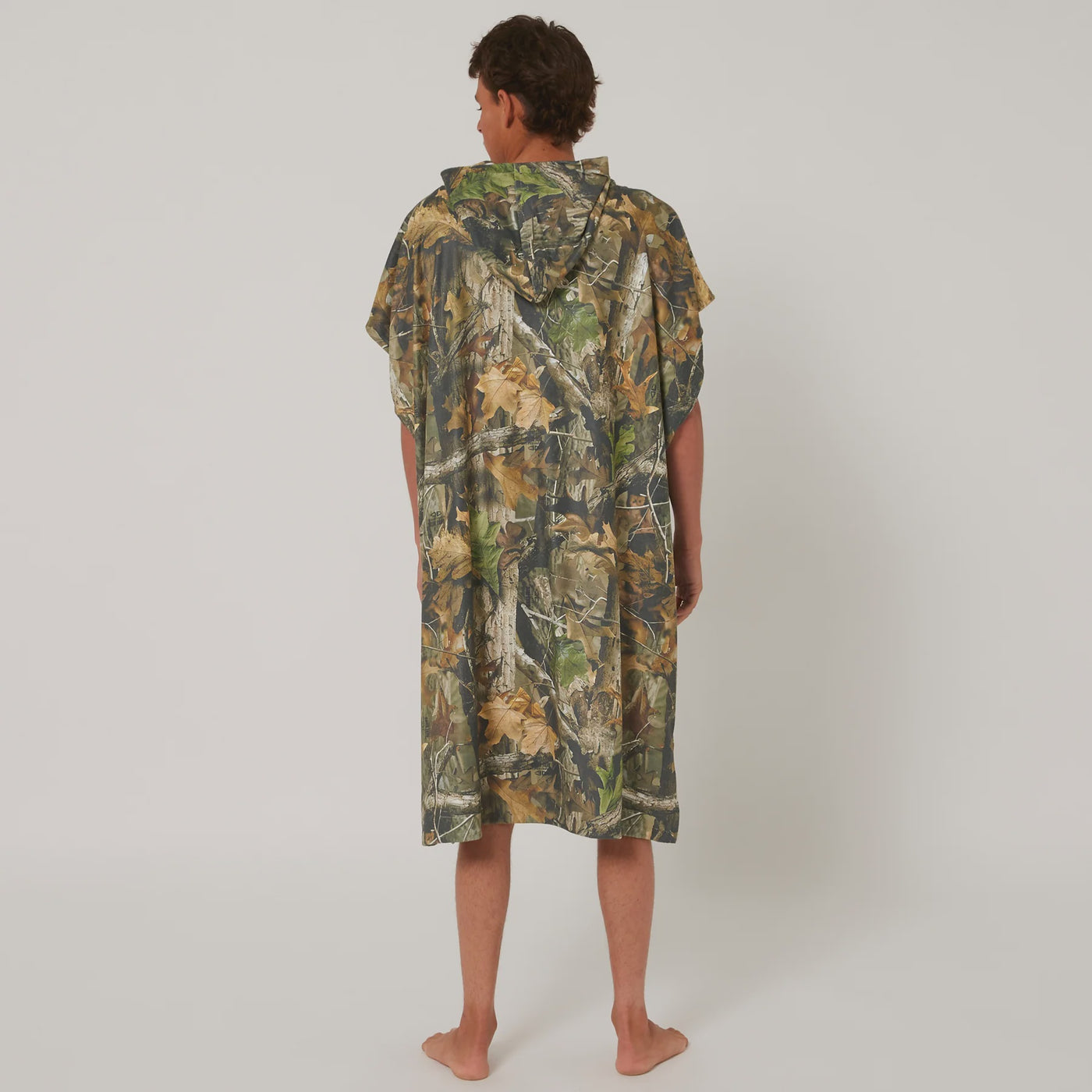 MENS REAL CAMO HOODED PONCHO