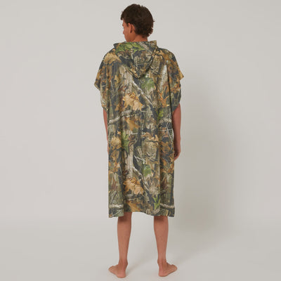 MENS REAL CAMO HOODED PONCHO