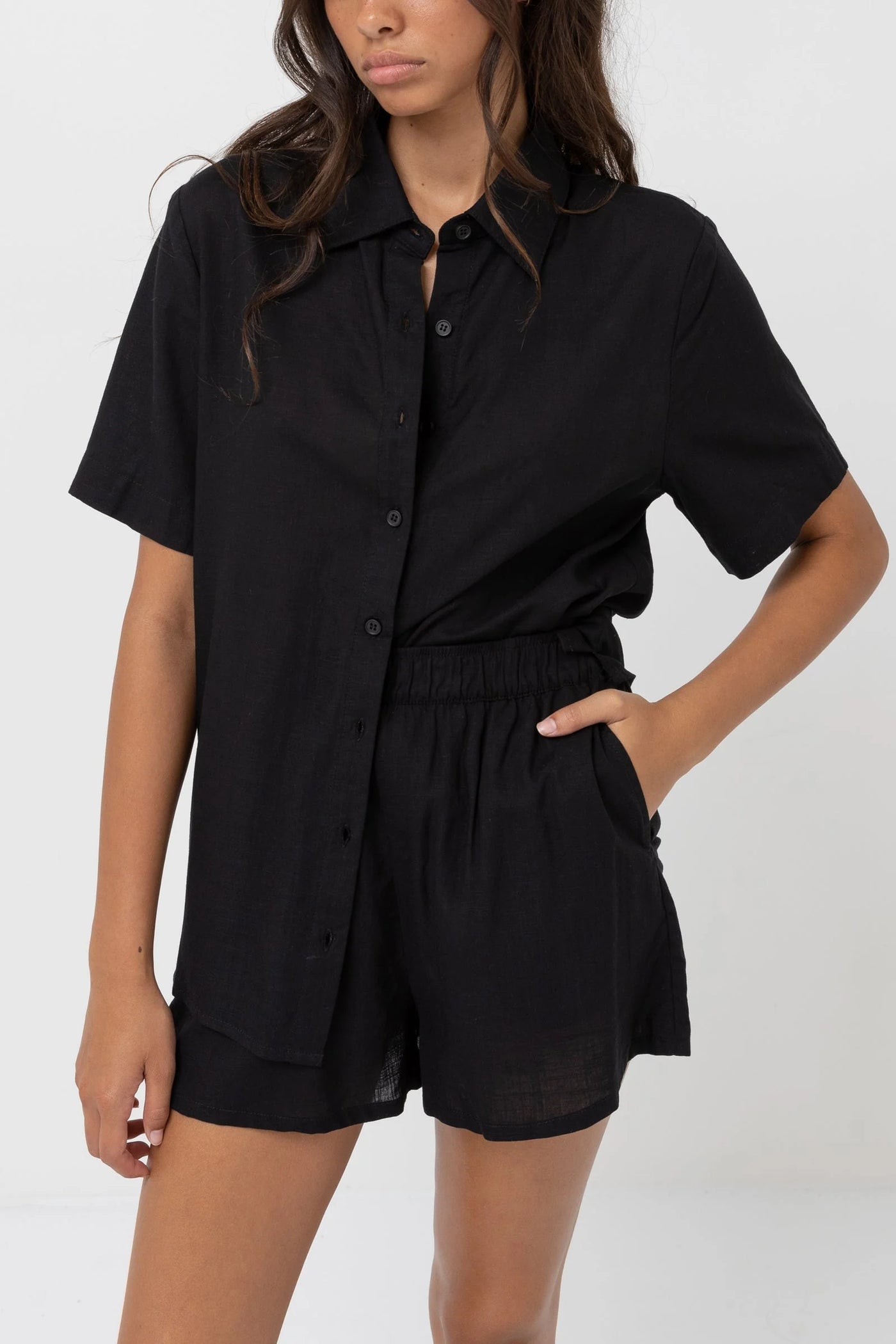 CLASSIC LOUNGE SHIRT - BLACK