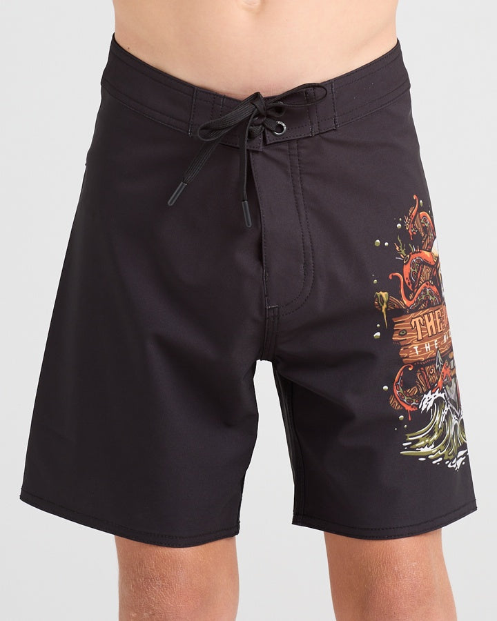 THE KRAKEN CAPTAIN YOUTH BOARDSHORT