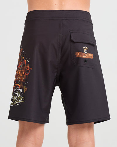 THE KRAKEN CAPTAIN YOUTH BOARDSHORT