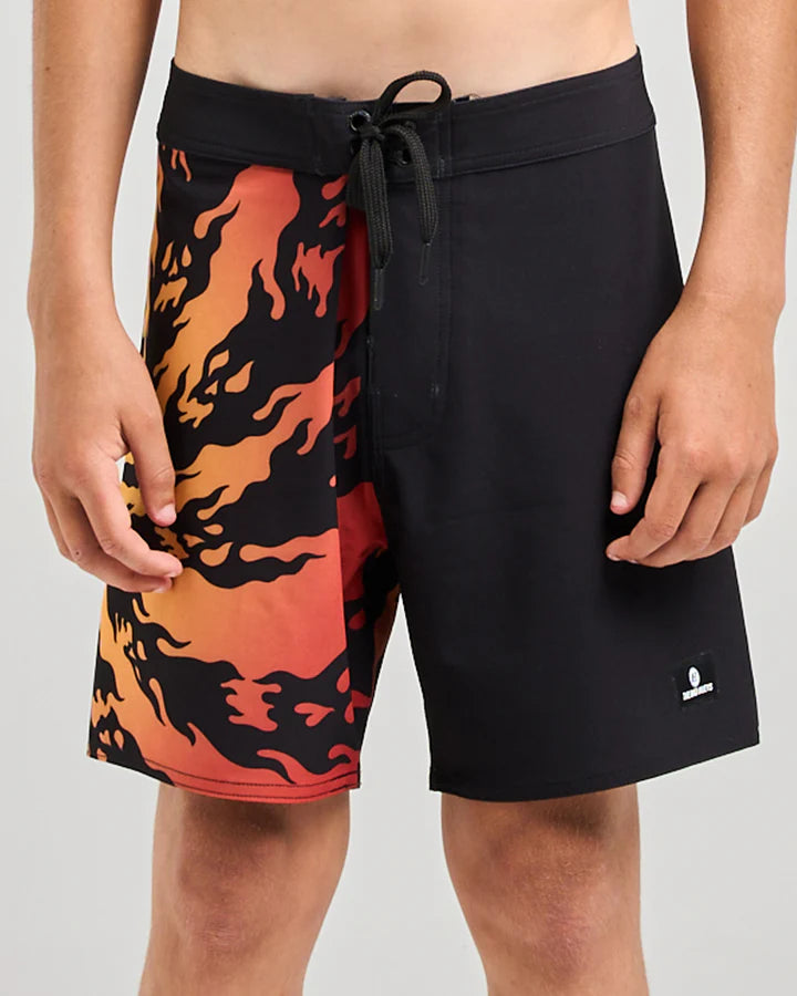 BOYS SKULL SPIRAL BOARDSHORT