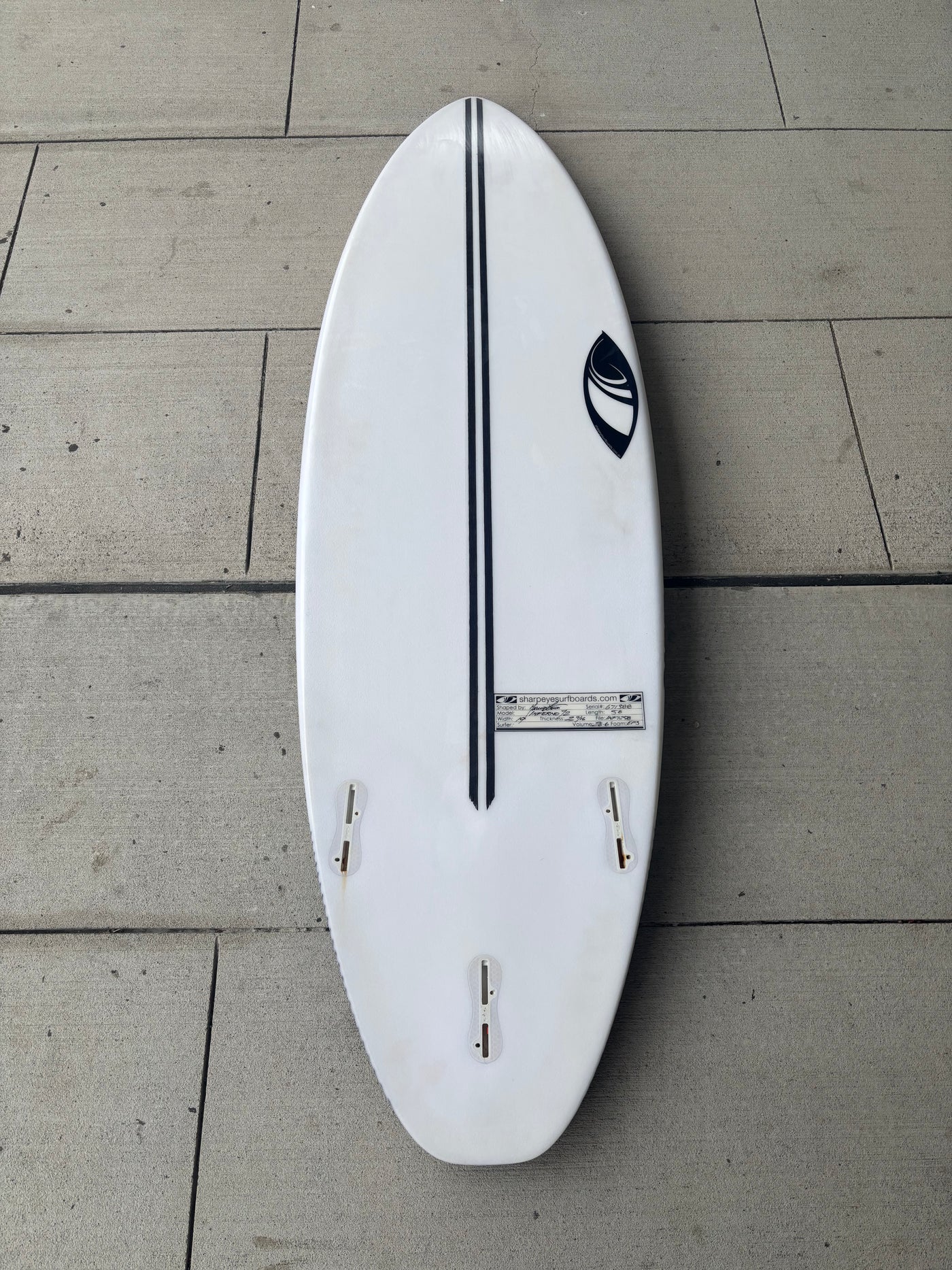 SHARPEYE "INFERNO 72" EPS 5'8 X 19 X 2 7/16 @26.6L