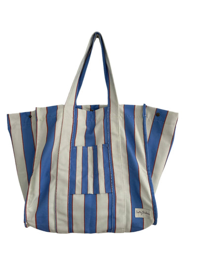 BLUE STRIPE BEACH BAG