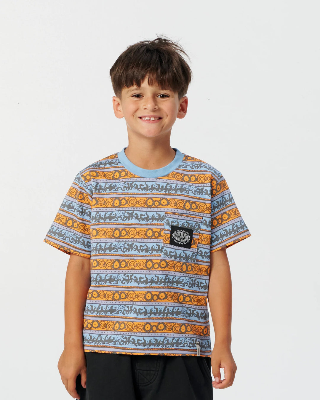 BOYS COGGS STRIPE TEE