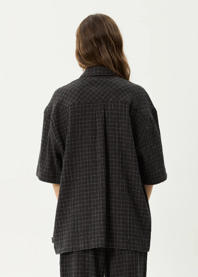 DUSK HEMP SEER SUCKER CHECK SHIRT