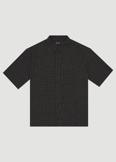 DUSK HEMP SEER SUCKER CHECK SHIRT