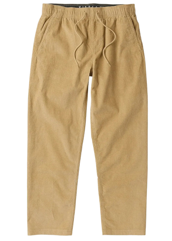 NO SEE UMS CORD ECO ELASTIC PANT - DARK SAND