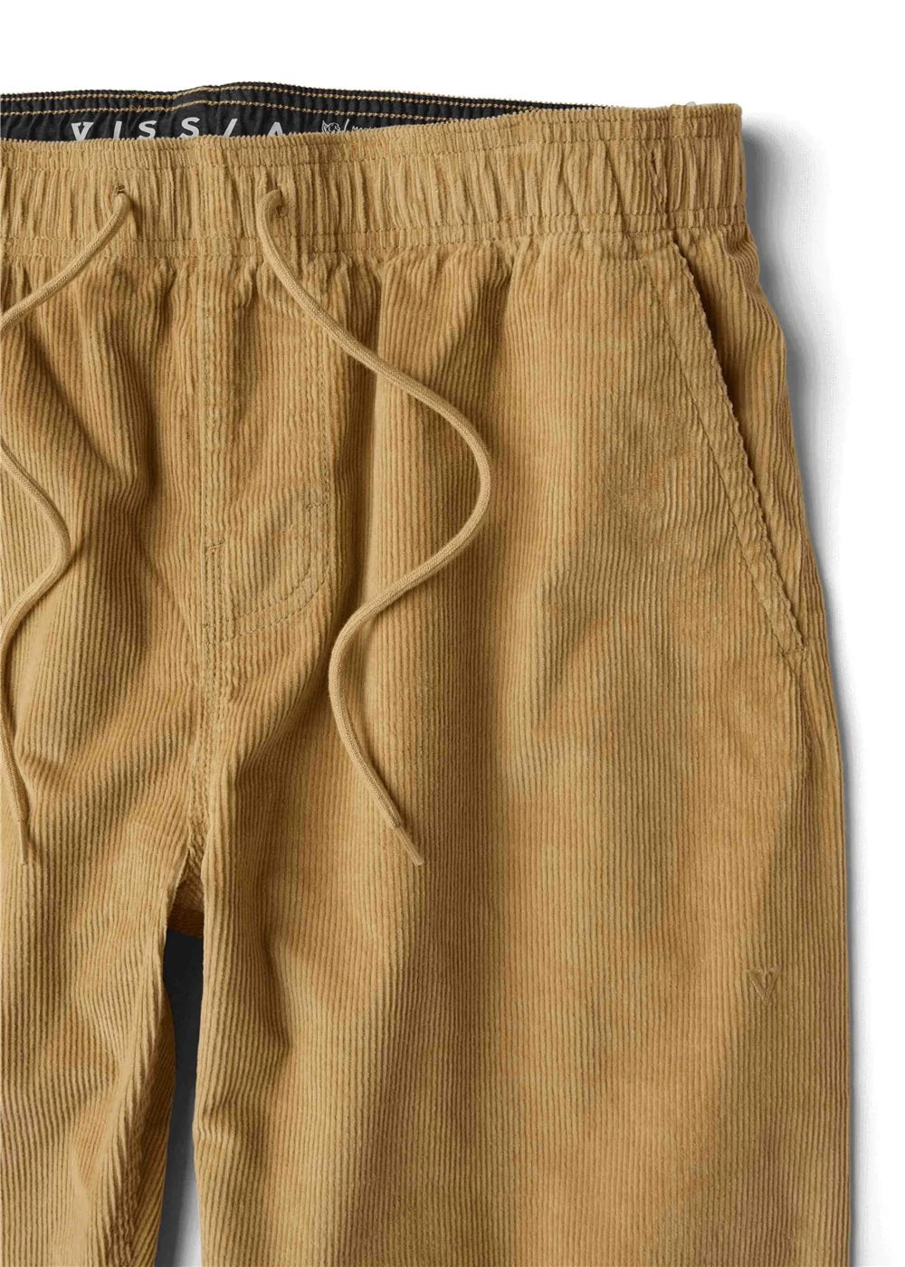 NO SEE UMS CORD ECO ELASTIC PANT - DARK SAND