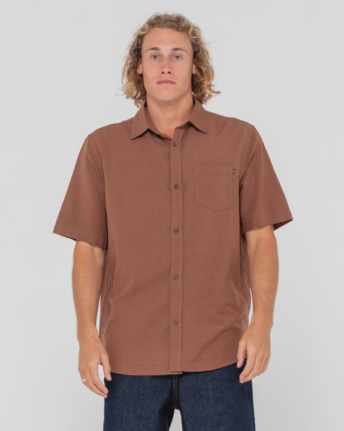 OVERTONE SHORT SLEEVE LINEN SHIRT