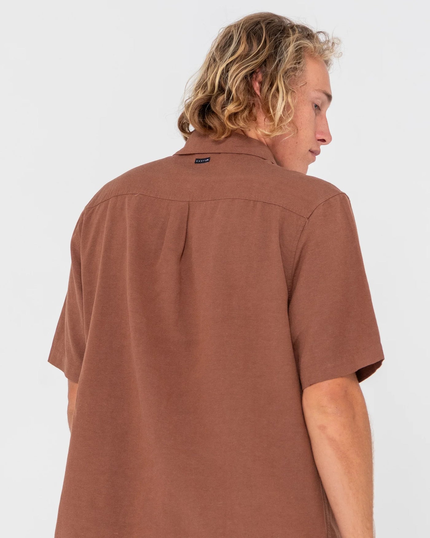 OVERTONE SHORT SLEEVE LINEN SHIRT