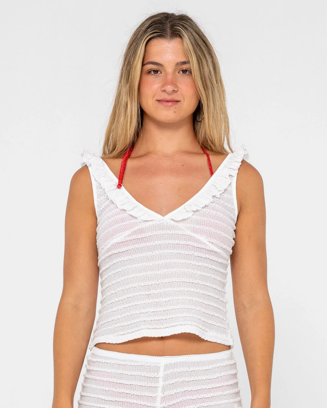 I KISSED A PEARL LACE TANK
