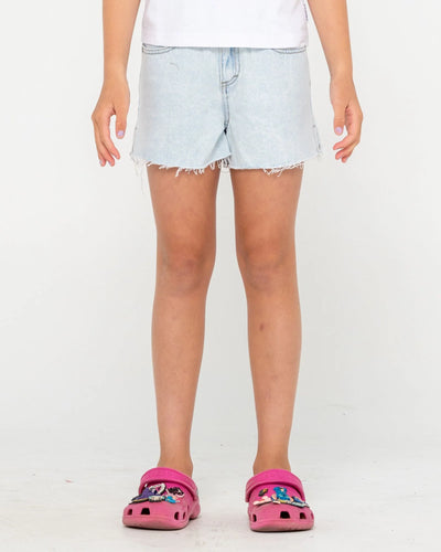 PENNY KICK FLARE DENIM SHORT