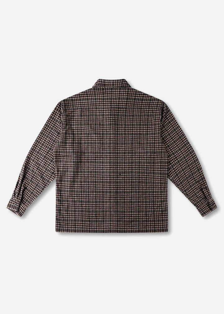PLAID OFF TRACK SHIRT BROWN