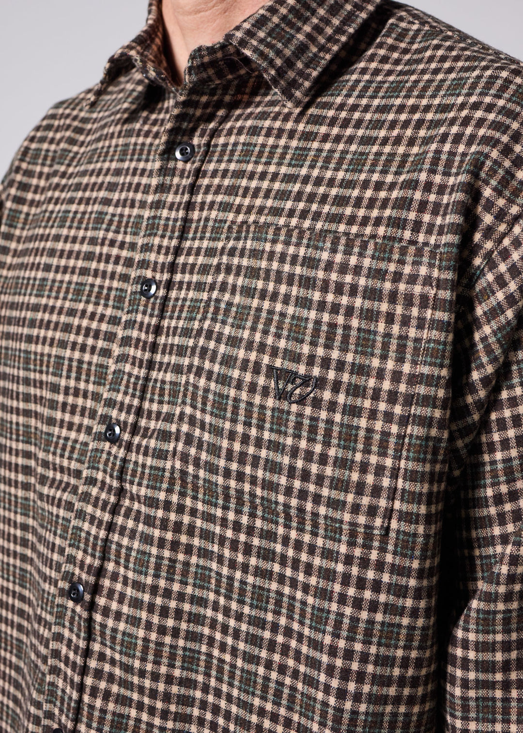 PLAID OFF TRACK SHIRT BROWN