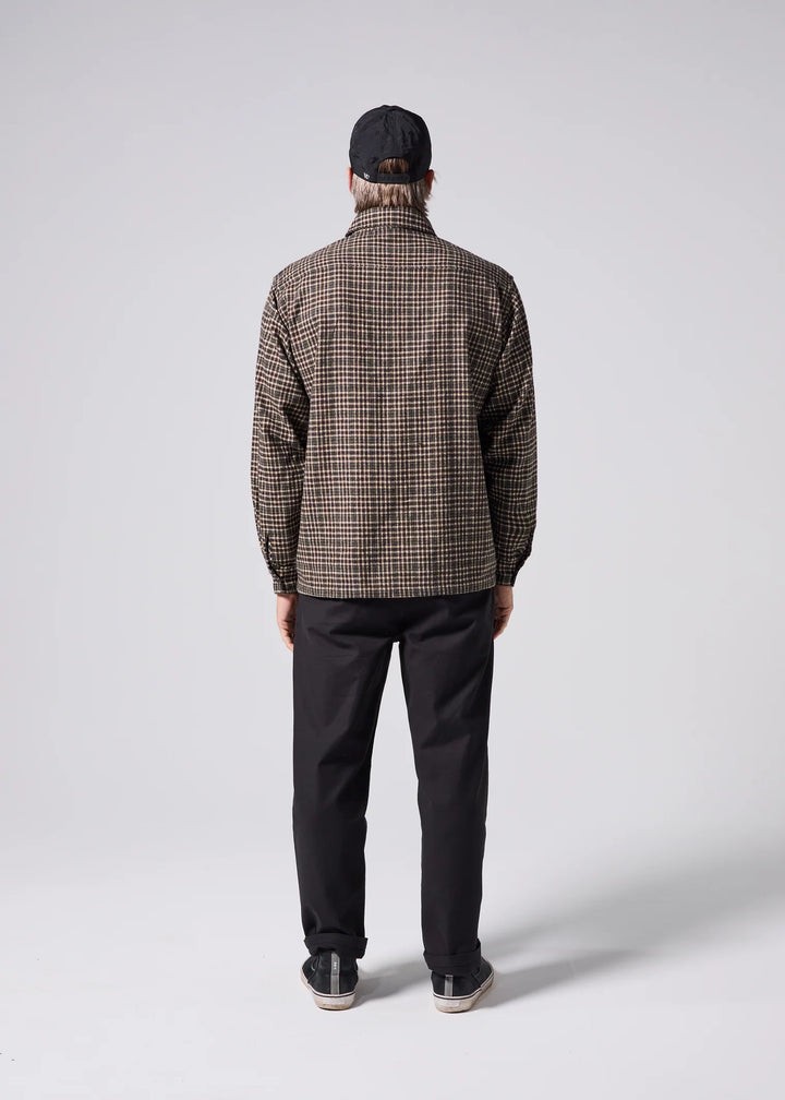 PLAID OFF TRACK SHIRT BROWN