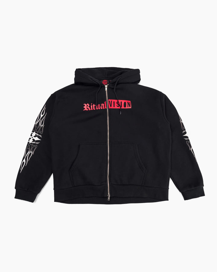 FLAME ZIP THRU HOODIE