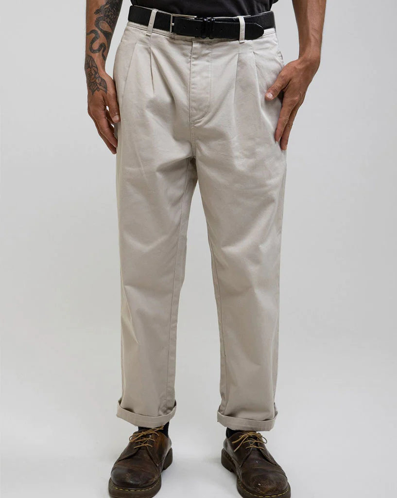 DOUBLE PLEAT TWILL PANT