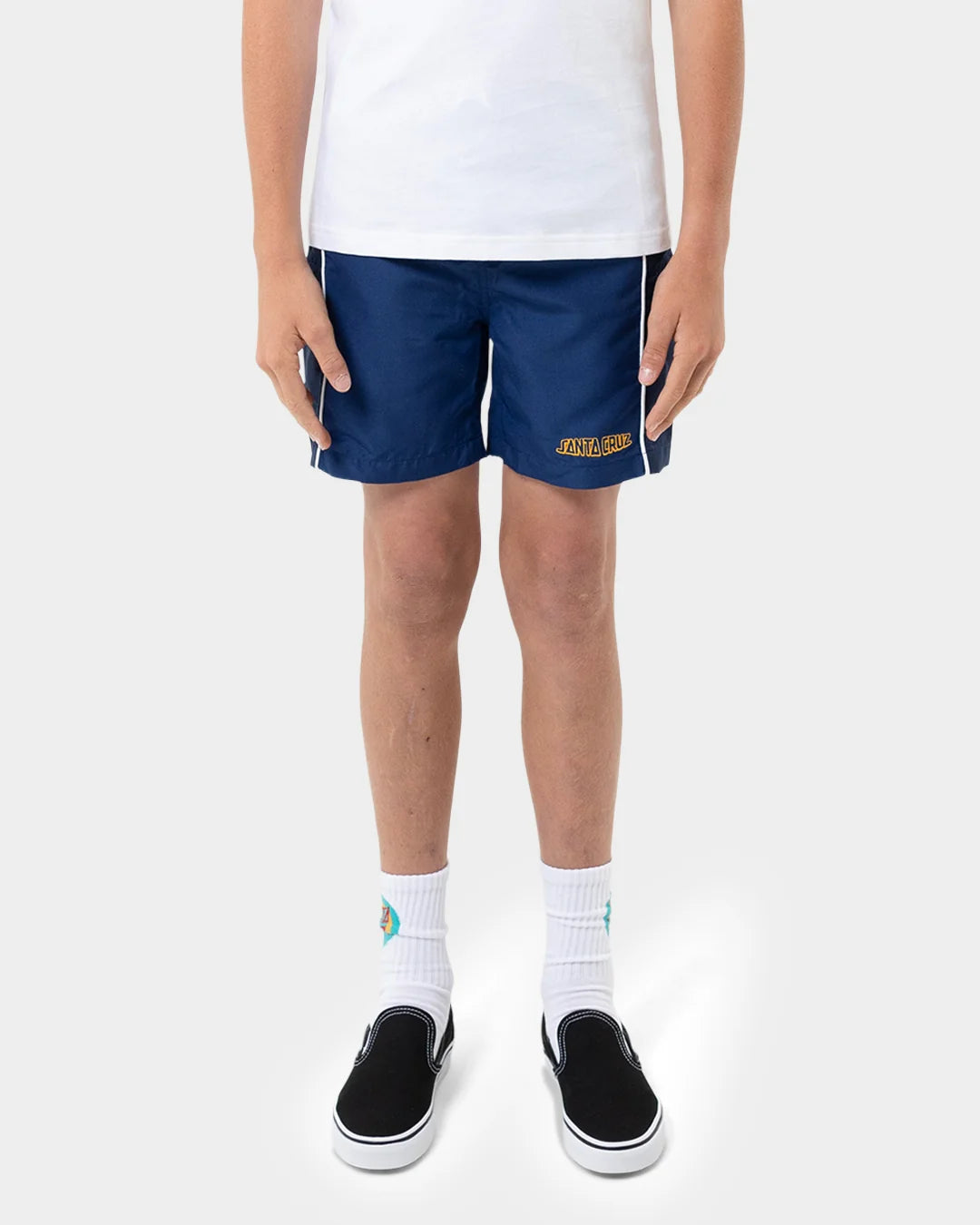 BOYS FISHEYE STRIP BOARDSHORT