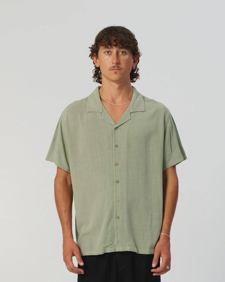ERNIE RESORT SHIRT - SEA GRASS