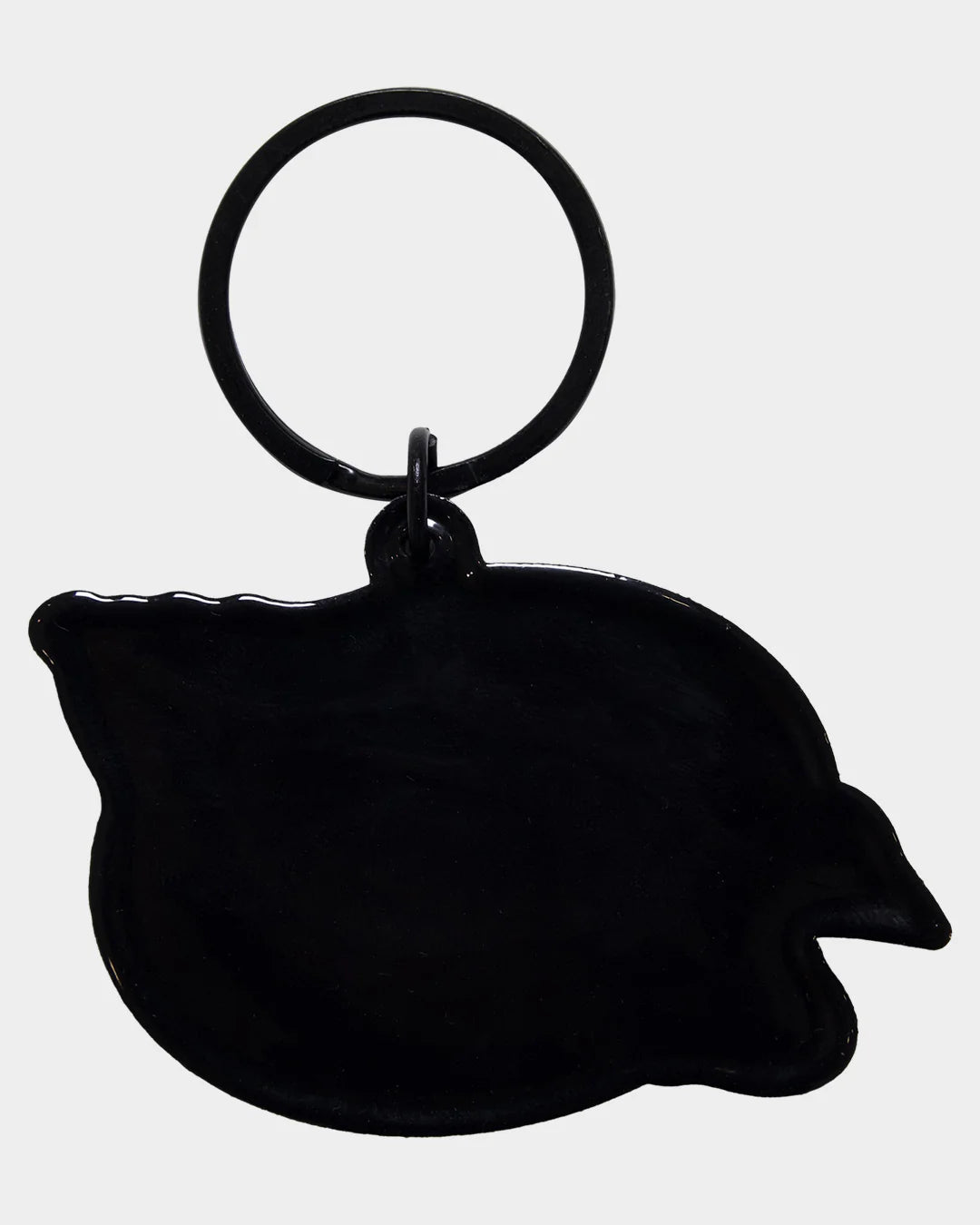 OVAL CHECK FLAME DOT RUBBER KEY RING