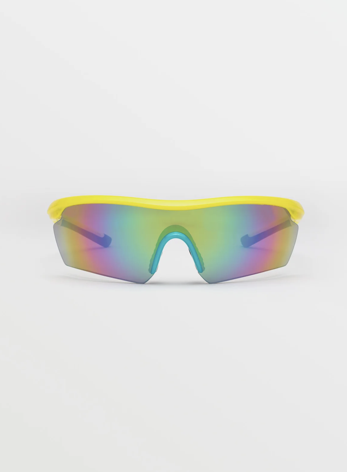 DOWNLOAD SUNGLASSES - GLOSS YELLOW / AQUA / RAINBOW MIRROR