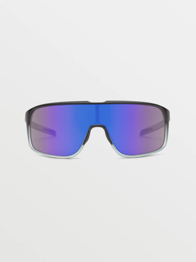 MACHO SUNGLASSES - GREY BLUE MATTE BLACK CLEAR FADE